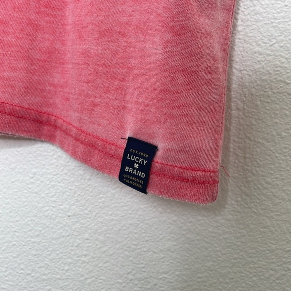 Lucky Brand Mens Short Sleeve Button Notch Neck Venice Burnout T-Shirt - Picture 5 of 10